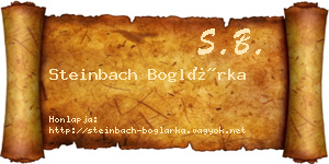 Steinbach Boglárka névjegykártya