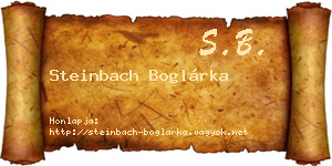 Steinbach Boglárka névjegykártya